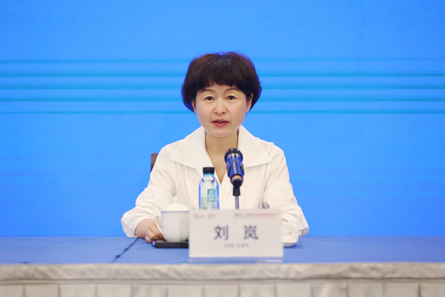 国国际大数据产业博览会执委会副主任刘岚。贵阳日报记者 徐其飞、梁超摄